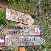 wegweiser kalterer hoehenweg