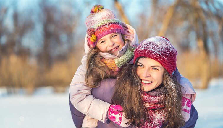 AS single mit kind personen winter schnee